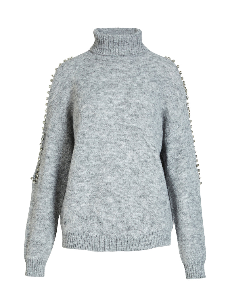 NÜ BODIL rullekragebluse Strikket 989 iron grey