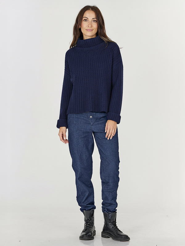 NÜ Bano Blouse knit Strikket 476 Navy