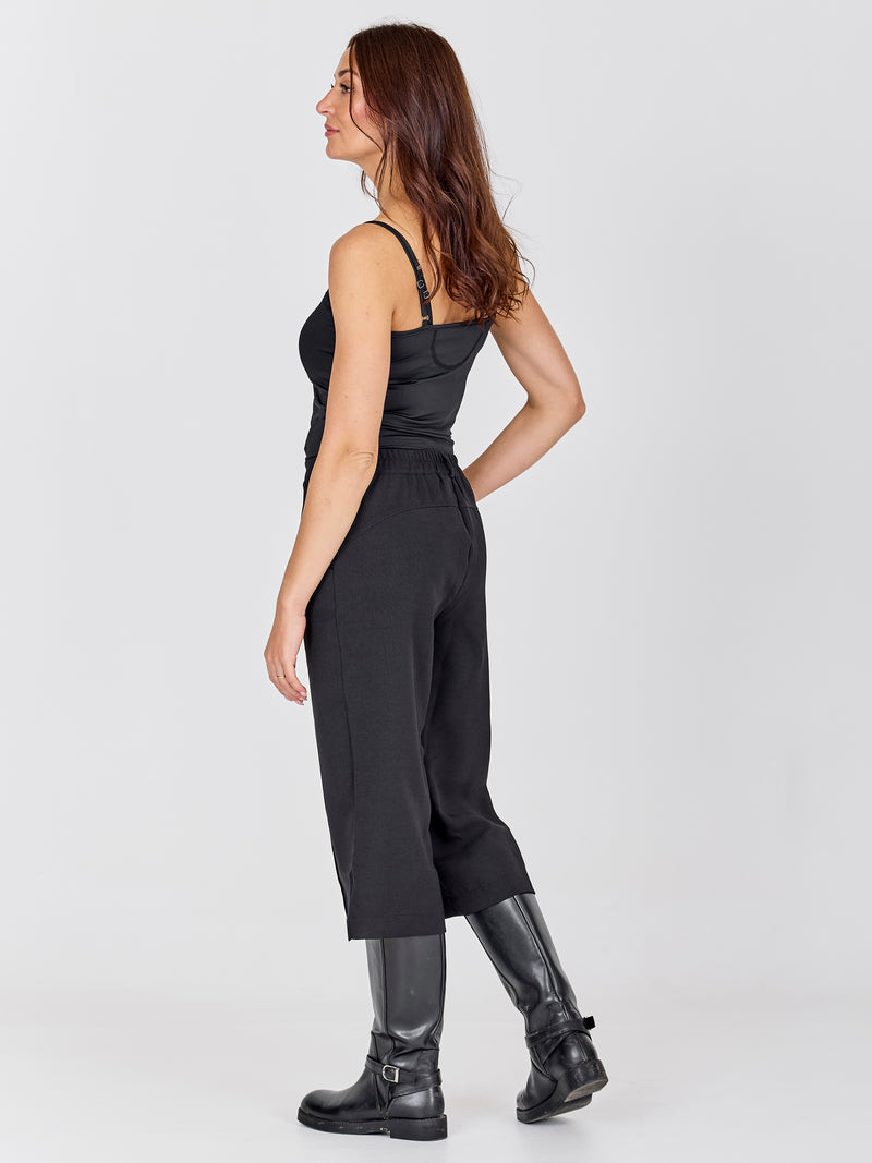 NÜ Bow Top with lace Topper og t-skjorter Svart