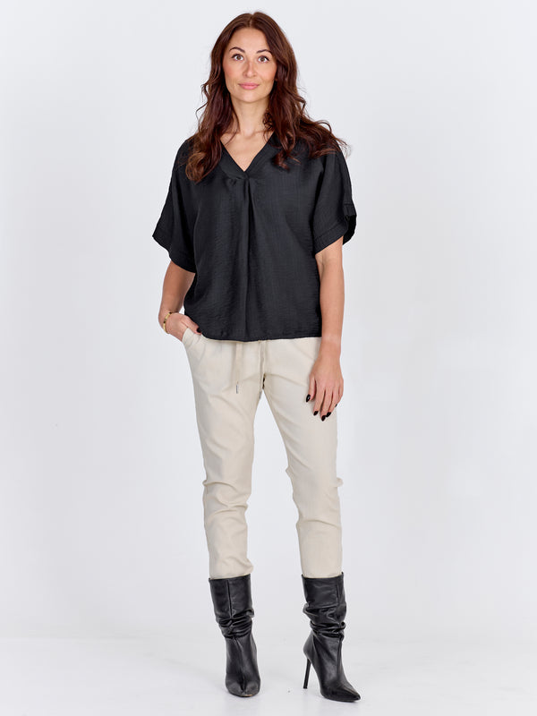 NÜ CARMEN ensfarget bukse Bukser 125 Seasand