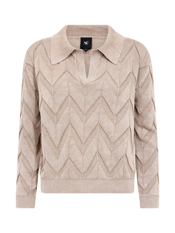 NÜ CAROLINE v-hals strikk Bluser 125 Seasand