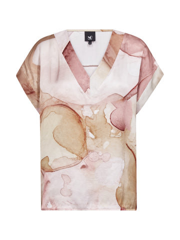 NÜ CILJE Bluse Bluser 590 Marsala mix