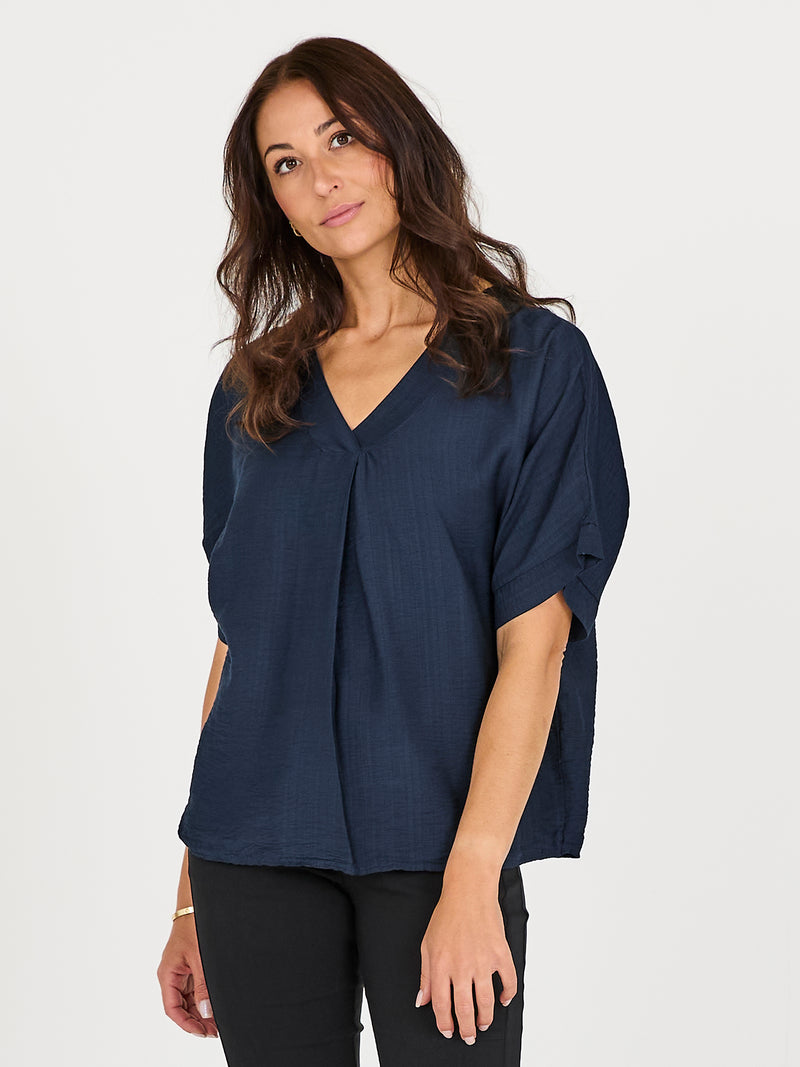 NÜ CINDA blouse Topper og t-skjorter 476 Navy