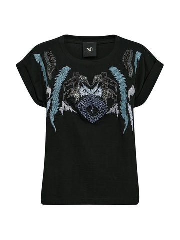 NÜ CLARISSA T-skjorte Topper og t-skjorter 465 Petrol Mix