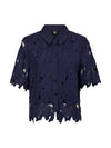 NÜ DECIA Blondestrikkskjorte Skjorter 476 Navy