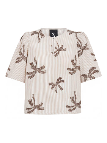 NÜ Diga Top Topper og t-skjorter 288 Brown Stripe
