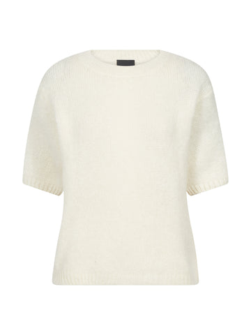 NÜ ELIZA Strikket bluse Bluser 112 Bone