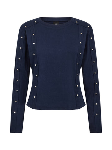 NÜ ERIN T-skjorte med lange ermer Topper og t-skjorter 476 Navy