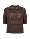 NÜ ETTA Topp Strikket Bluser 289 Brown