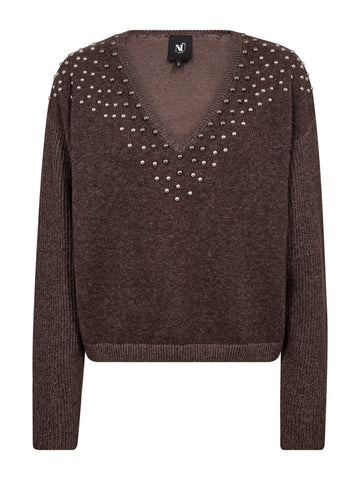 NÜ EUGENIA Bluse Strikket Strikket 289 Brown Mix