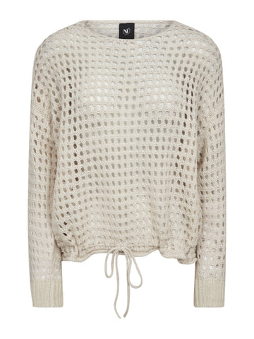 NÜ EVALINA Strikket bluse Bluser 112 Bone