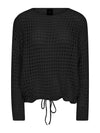 NÜ EVALINA Strikket bluse Bluser Svart