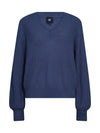 NÜ "EVANGELINE bluse strikk" Strikket 476 Navy