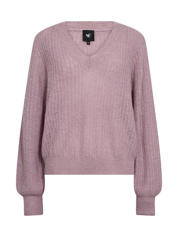 NÜ "EVANGELINE bluse strikk" Strikket 608 Rose