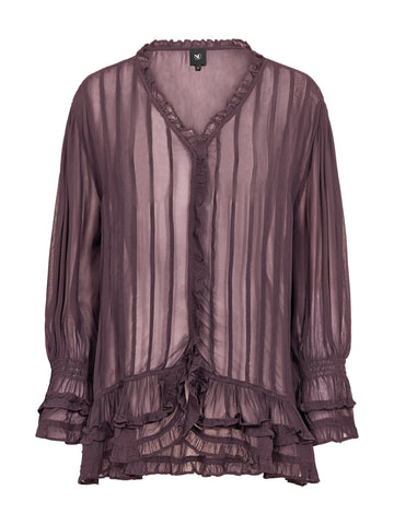 NÜ FELINE Blouse Bluser 630 Plum