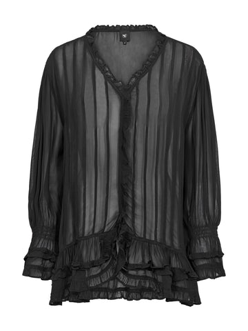 NÜ FELINE Blouse Bluser Svart