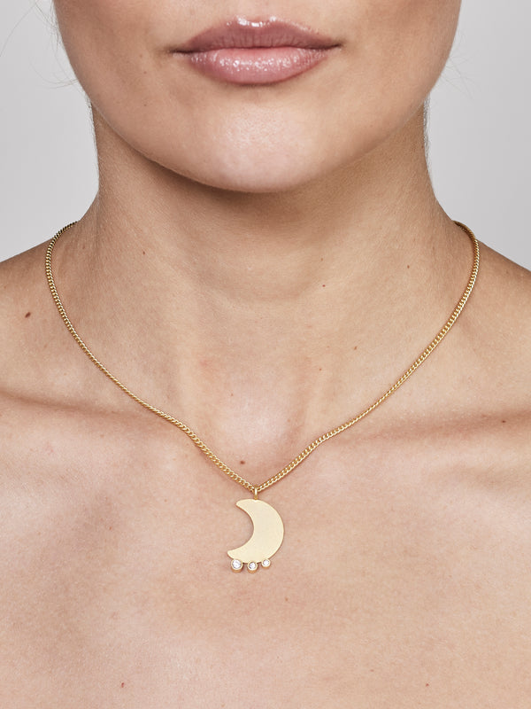 NÜ Moons No. 2 Halskjede Jewellery 011 Gold