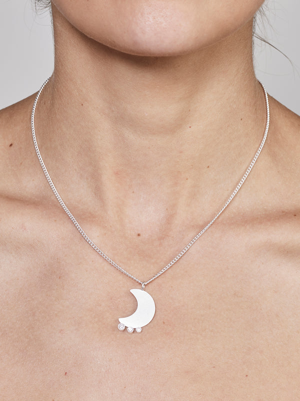 NÜ Moons No. 2 Halskjede Jewellery 022 Silver