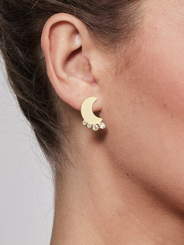 NÜ Moons No. 5 Øredobb Jewellery 011 Gold