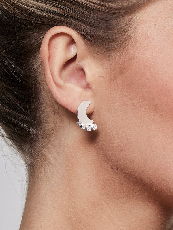 NÜ Moons No. 5 Øredobb Jewellery 022 Silver