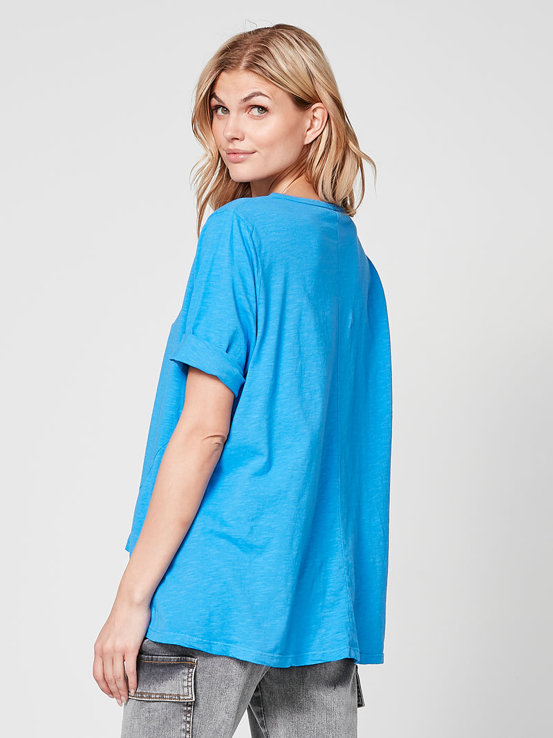 NÜ OAKLEE oversized T-skjorte Topper og T-skjorter 485 Electric blue