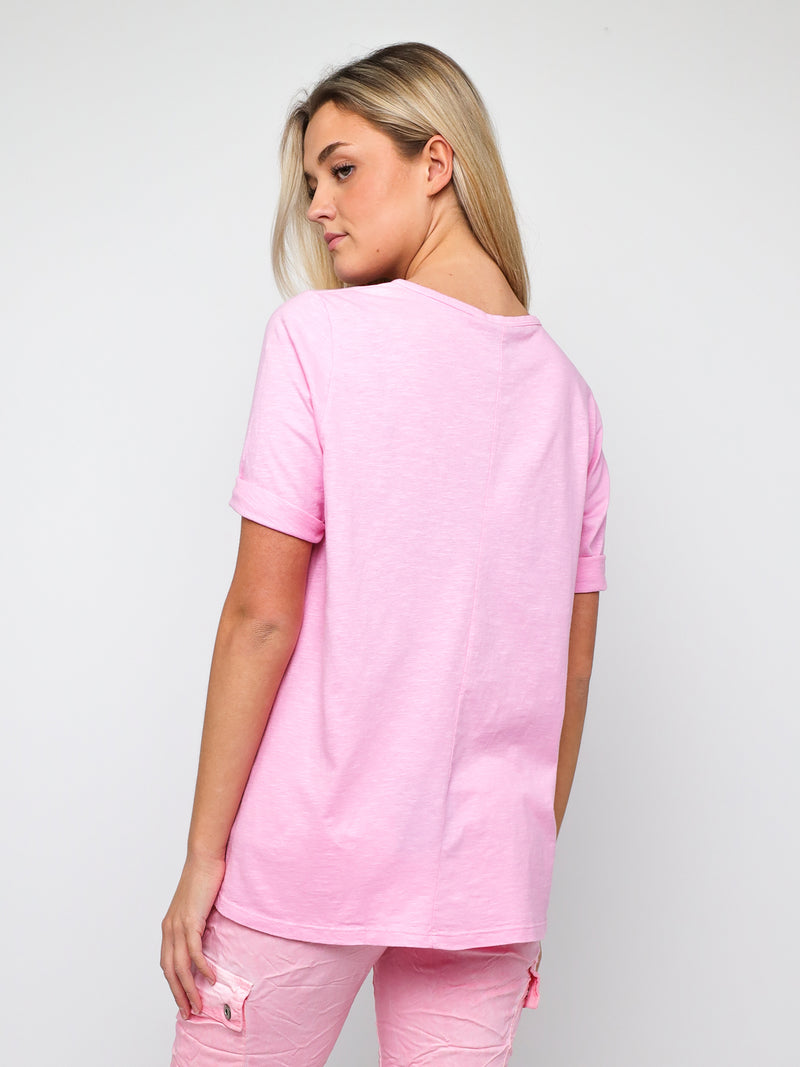 NÜ OAKLEE oversized T-skjorte Topper og T-skjorter 635 Pink