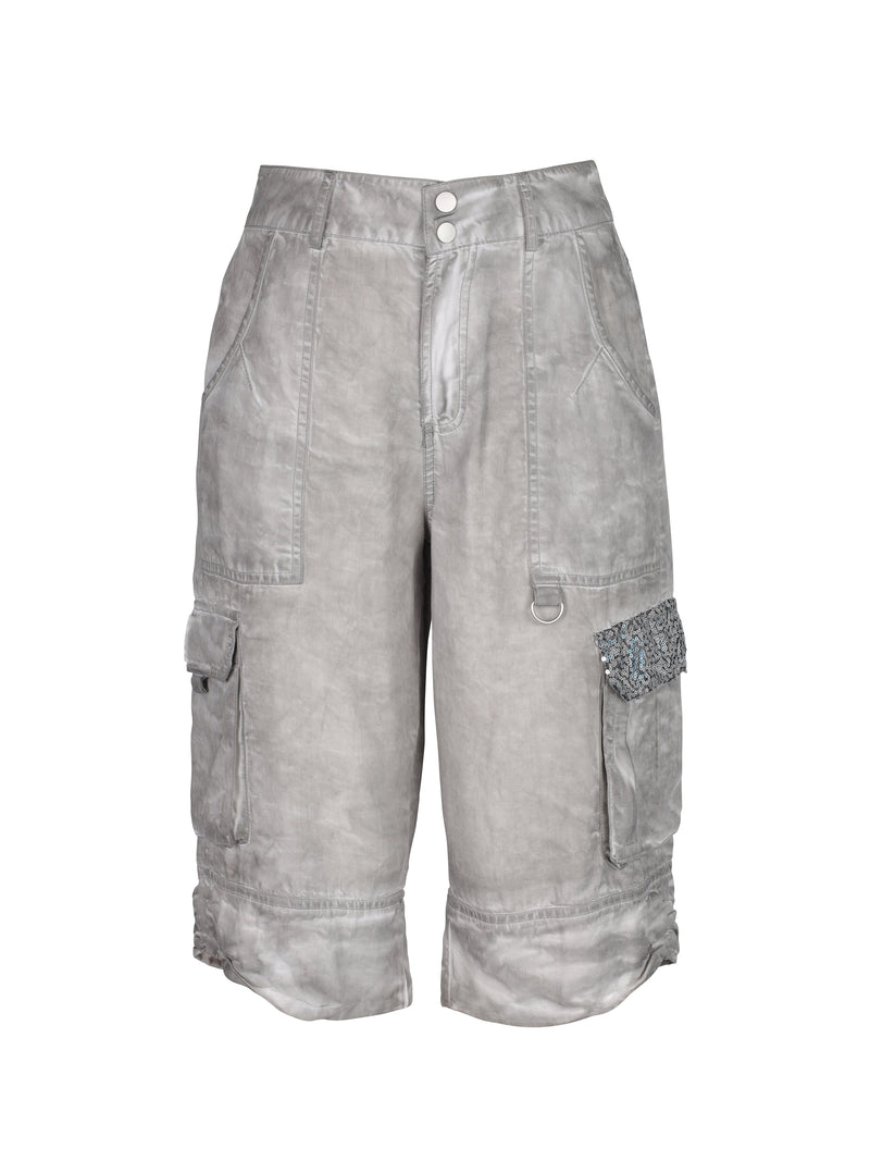 NÜ TERRA bermuda-shorts med cold-dye-look Shorts 910 kit