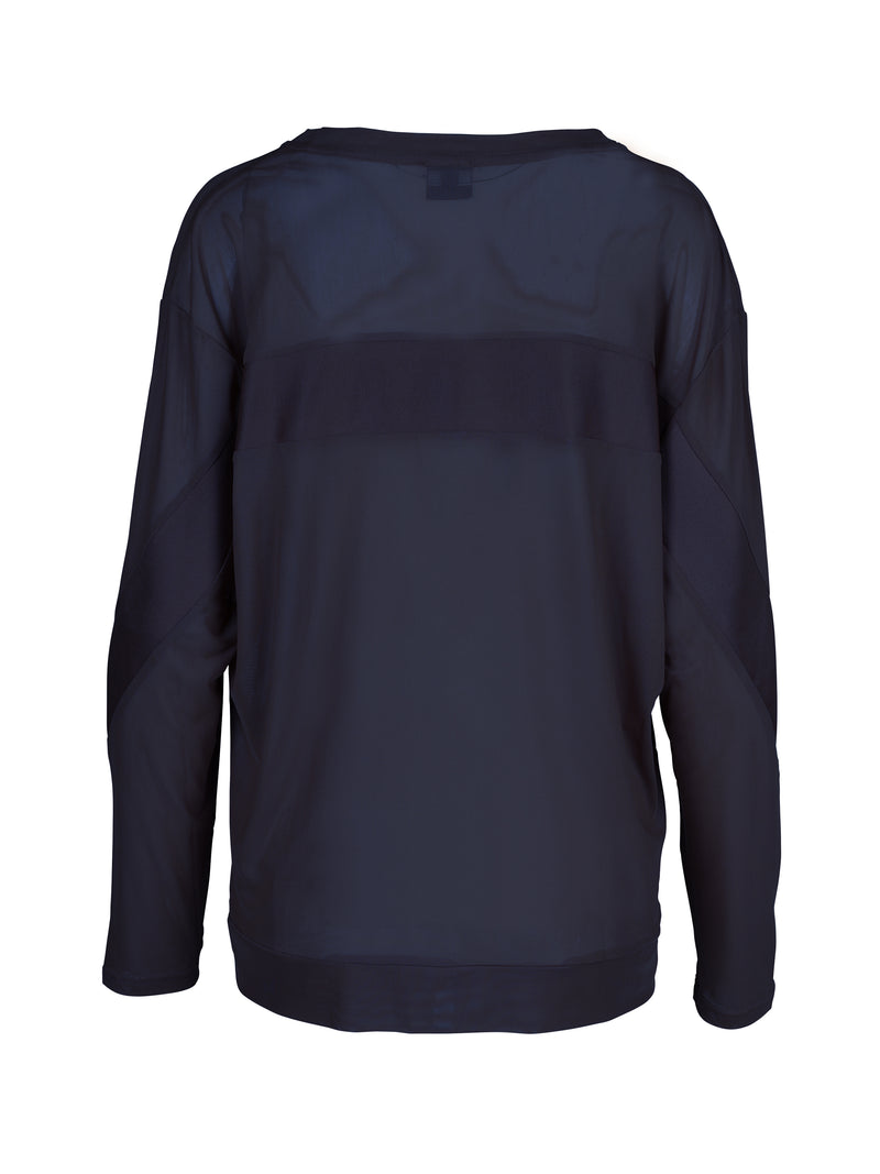 NÜ THEIA bluse i mesh Topper og T-skjorter 482 Classic Navy