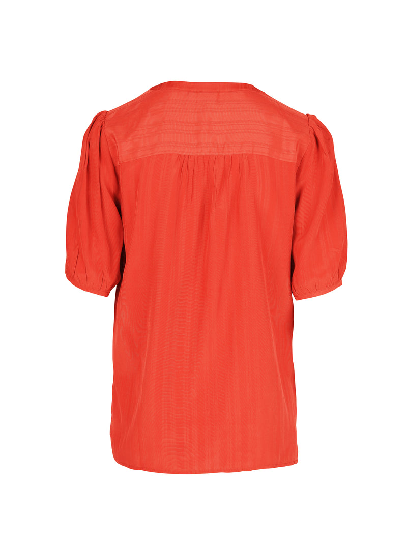 NÜ TIPPIE topp med stripete detaljer Topper og T-skjorter 627 Bright red