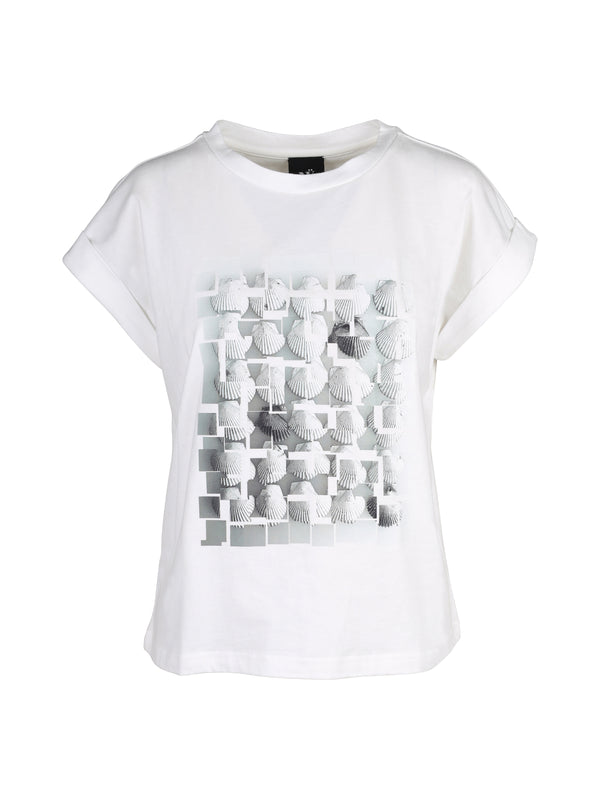 NÜ Tillie T-skjorte med mønster Topper og T-skjorter 110 Creme