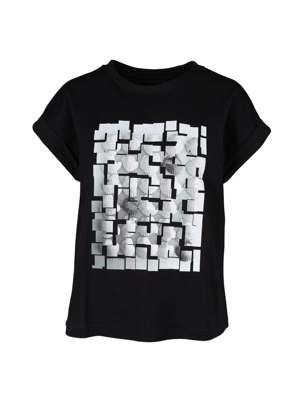 NÜ Tillie T-skjorte med mønster Topper og T-skjorter Svart