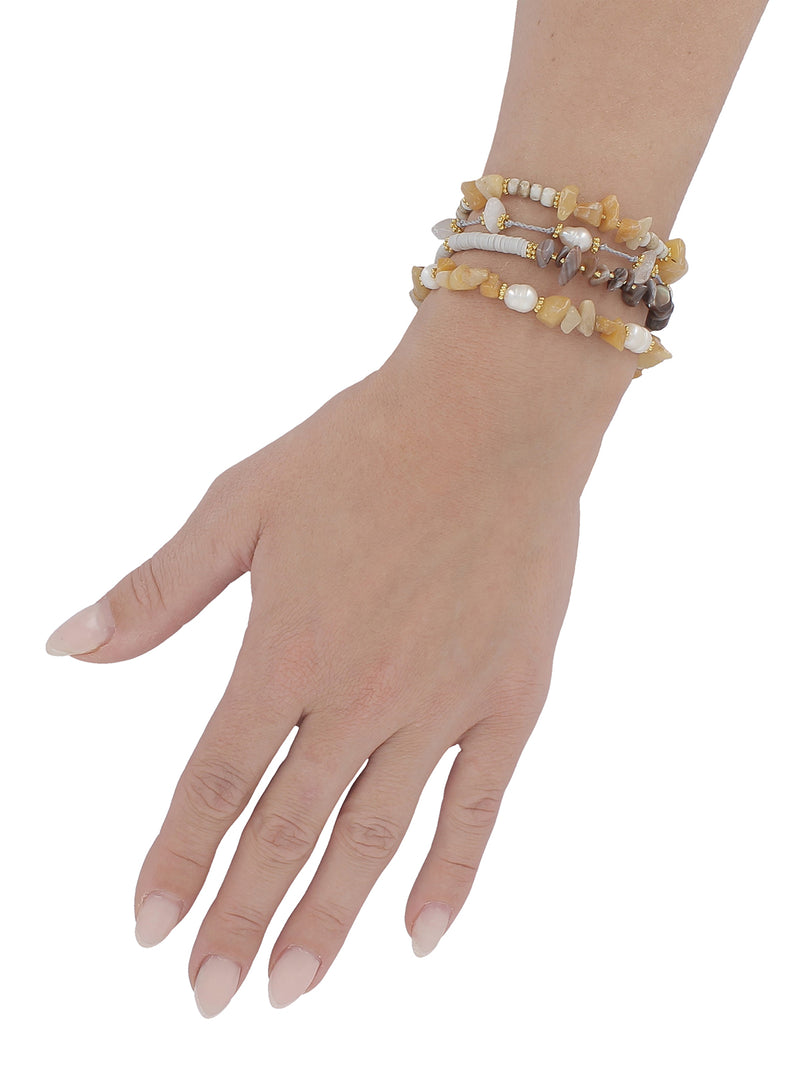 NÜ Ubud Armbånd Accessoirer 110 creme mix