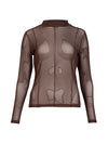 NÜ Vinja mesh bluse Bluser 224 Dark Brown