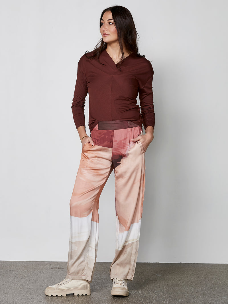 NÜ YASMI langermet t-skjorte Topper og t-skjorter 685 Berry red