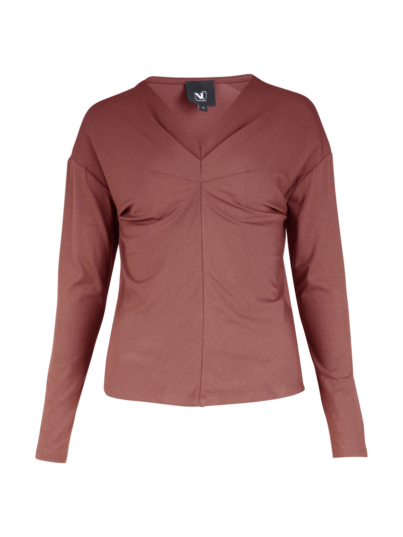 NÜ YASMI langermet t-skjorte Topper og t-skjorter 685 Berry red