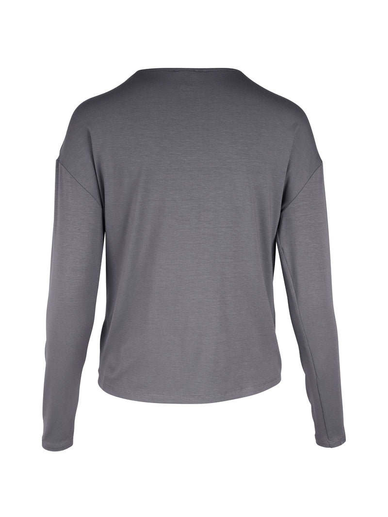NÜ YASMI langermet t-skjorte Topper og t-skjorter 987 dark grey