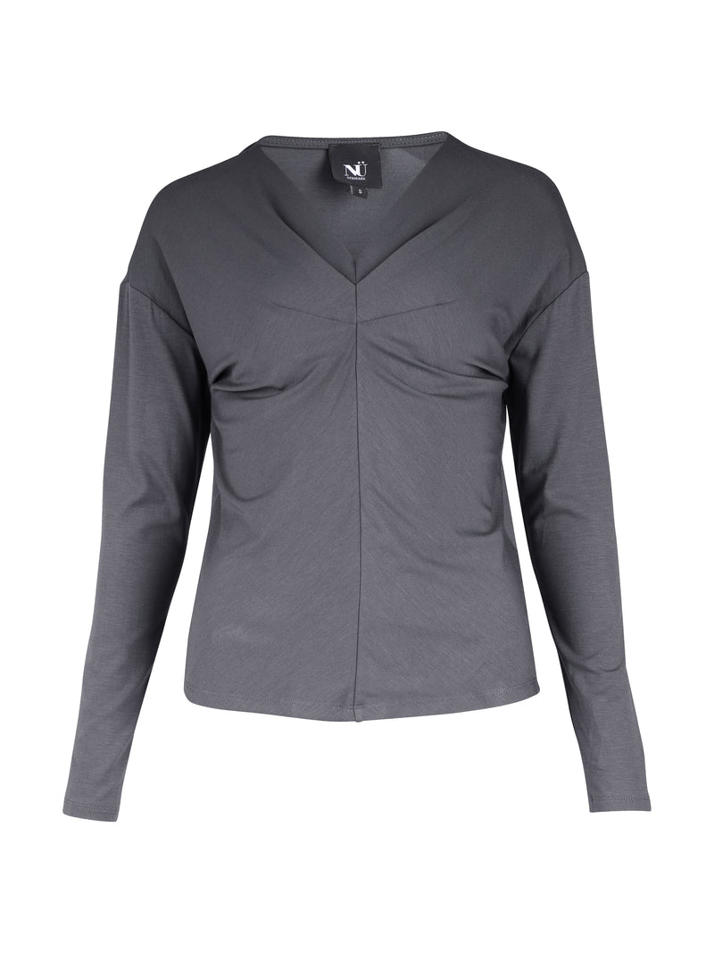 NÜ YASMI langermet t-skjorte Topper og t-skjorter 987 dark grey