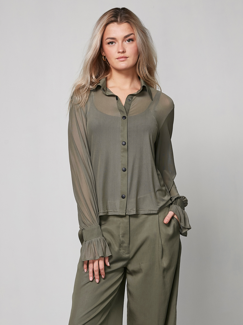 NÜ YRJA skjorte Skjorter 316 Olive