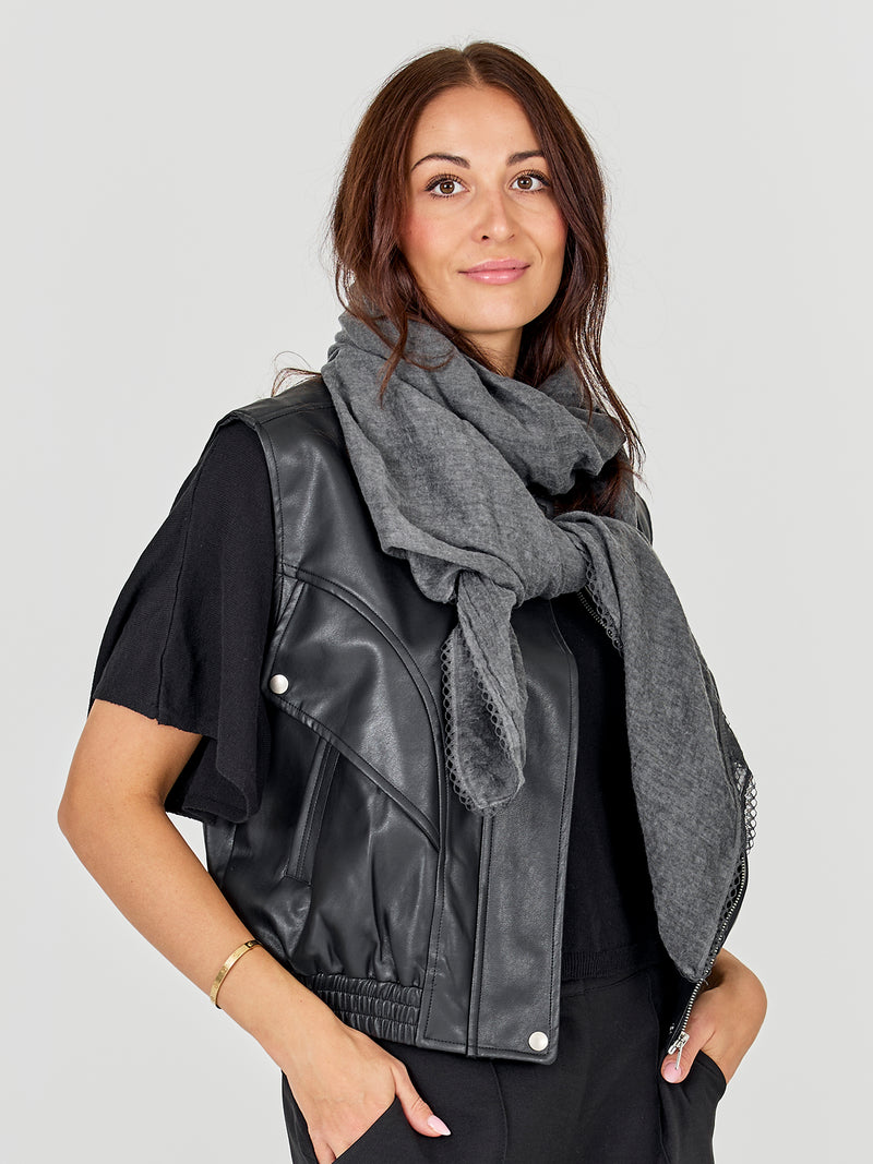 NÜ ZALA skjerf Skjerf 901 Grey mix