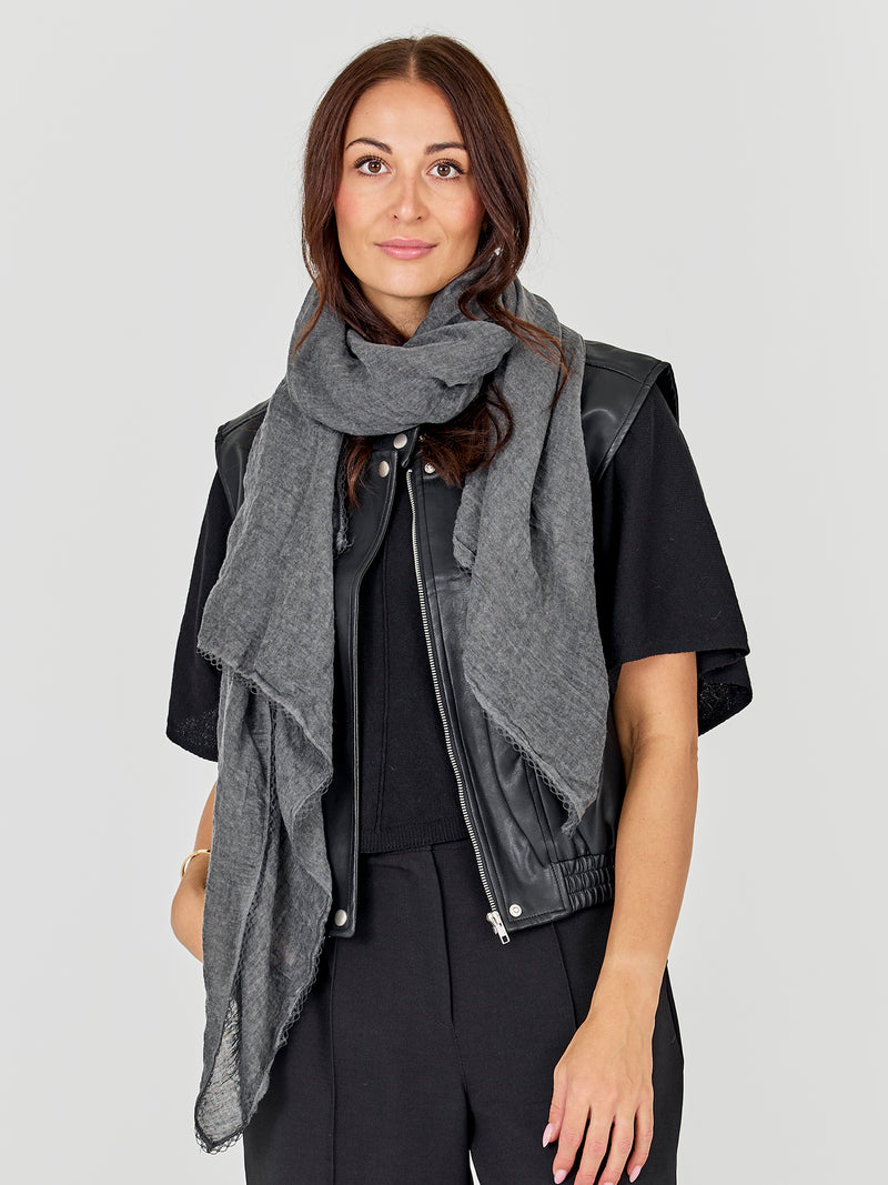 NÜ ZALA skjerf Skjerf 901 Grey mix