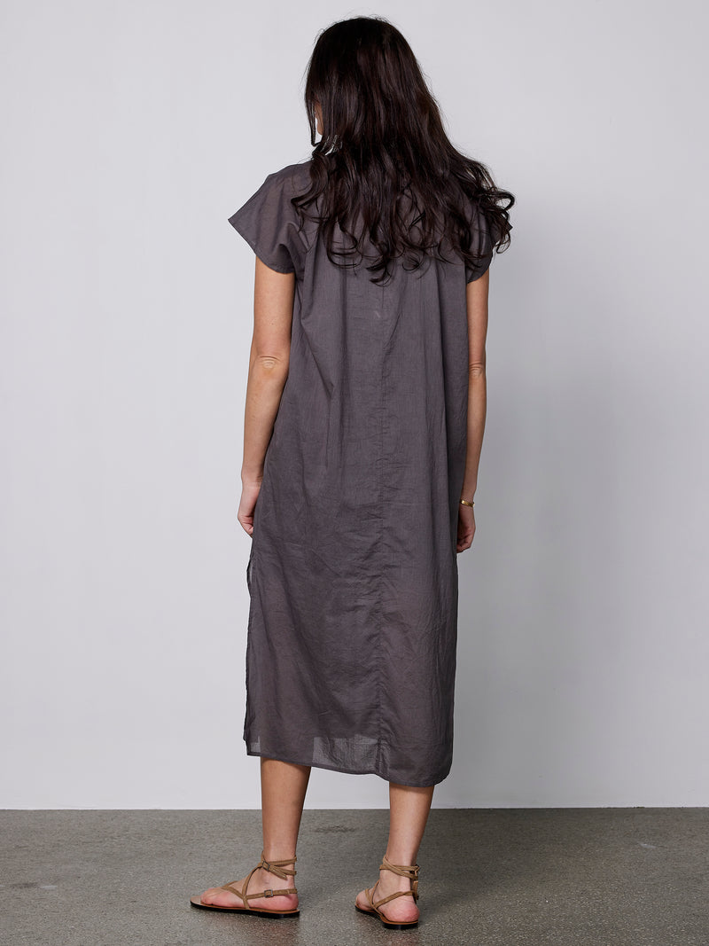 NÜ ZELMA kaftan kjole Kjoler 987 dark grey