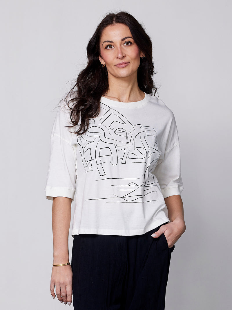 NÜ ZILLA t-skjorte Topper og t-skjorter 110 Creme