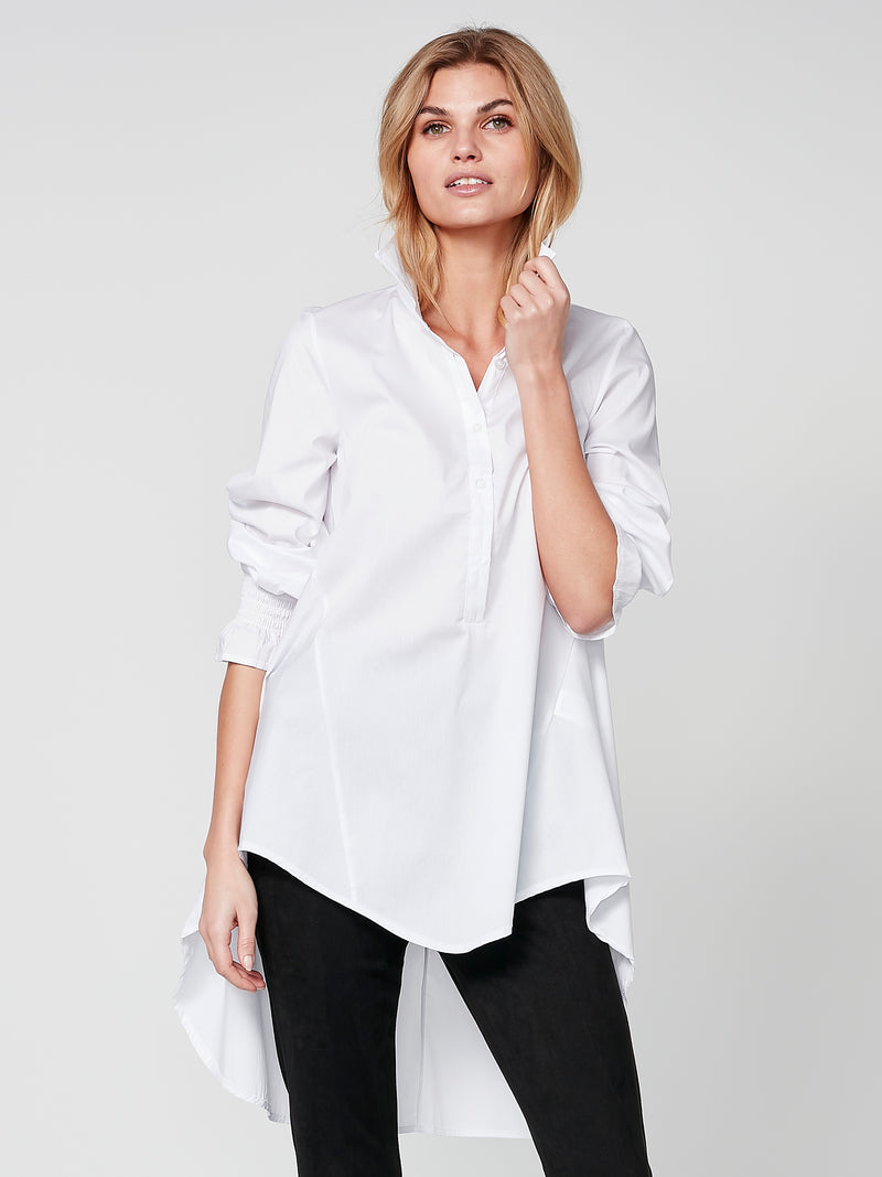NÜ OUZO lang skjorte Skjorter 100 White